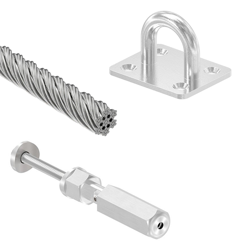 Stainless steel ropes and accessories
