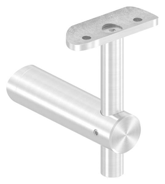 Handrail bracket height adjustable and retaining plate for Ø 42.4 mm V2A
