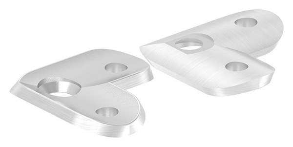 Handrail connection plate 90° for tube Ø 42.4 mm V4A
