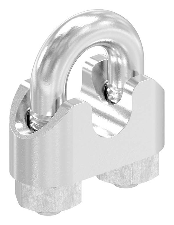 Wire rope clamp | for rope Ø: 8 mm | thread: M6 | V4A