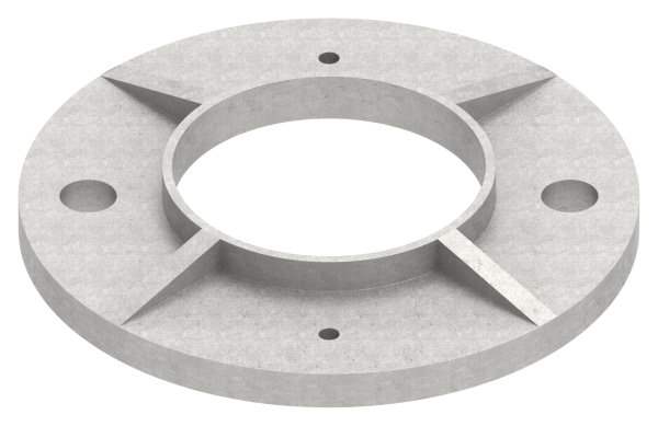 Anchor plate | dimensions: Ø 120x6 mm | for round tube: Ø 60.3 mm | V2A