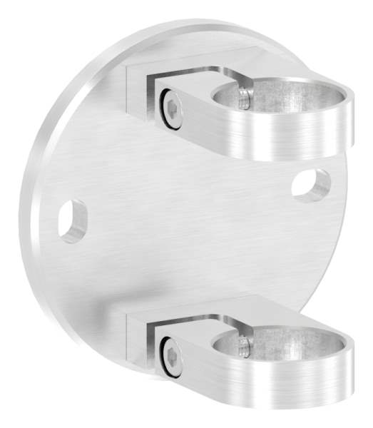 Wall mounting 120x10 mm for clamping for round tube Ø 42.4 mm V4A