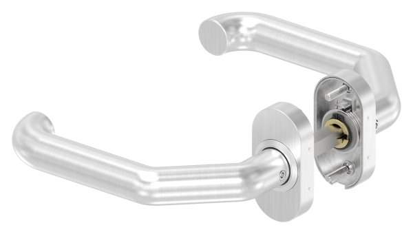 Pair of door handles V2A including 8 mm handle pin