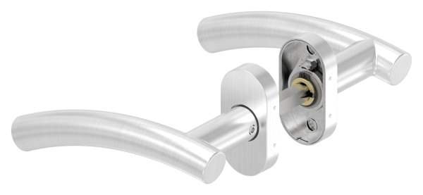 Door handle pair V2A rotatable including 8 mm handle pin