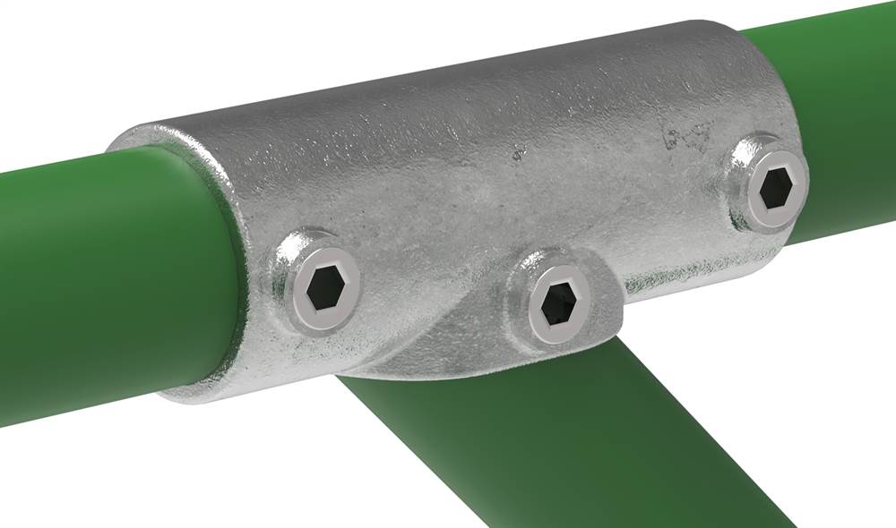 Pipe connector | T-piece 30-45° | 127B34 | 33,7 mm | 1 | Malleable cast iron and electrogalvanized