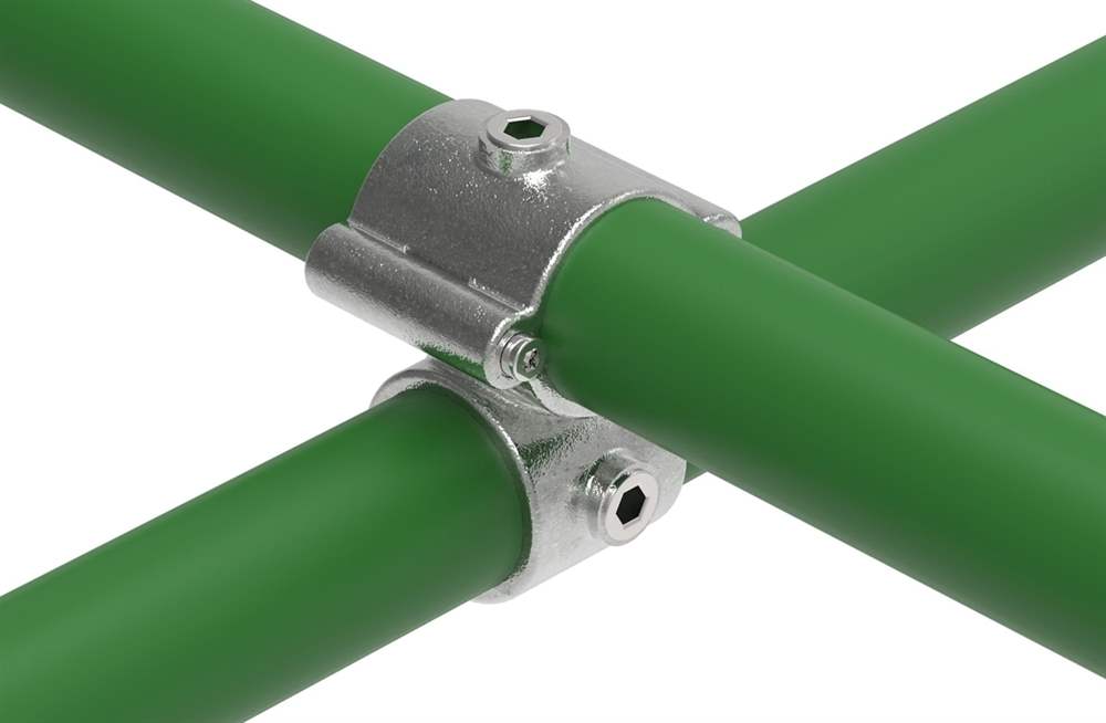 Pipe connector | T-cross piece with bolt hinged | 137 | 33.7 mm - 48.3 mm | 1 - 1 1/2 | Malleable cast iron and electrogalvanized