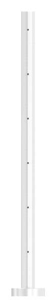 Railing post | for 6 cross bar holders M6 | length: 880 mm | V2A