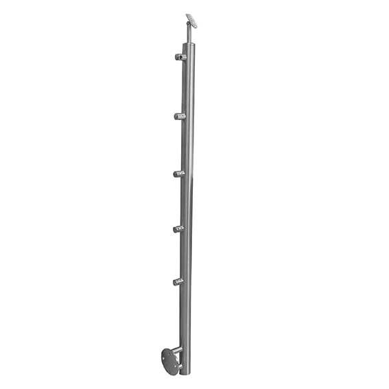 Railing post | length: 900 mm | for lateral mounting | V2A