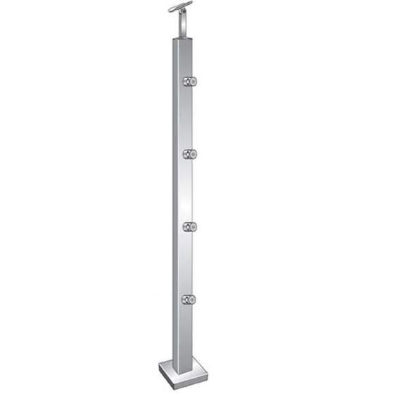railing post | stair post | length: 900 mm | for surface mounting | V2A