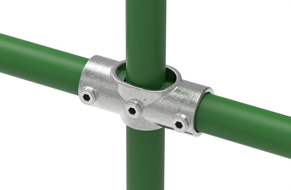 Pipe connector | Cross piece adjustable 0-11° | 156D48 | 48,3 mm | 1 1/2 | Malleable cast iron and electrogalvanized