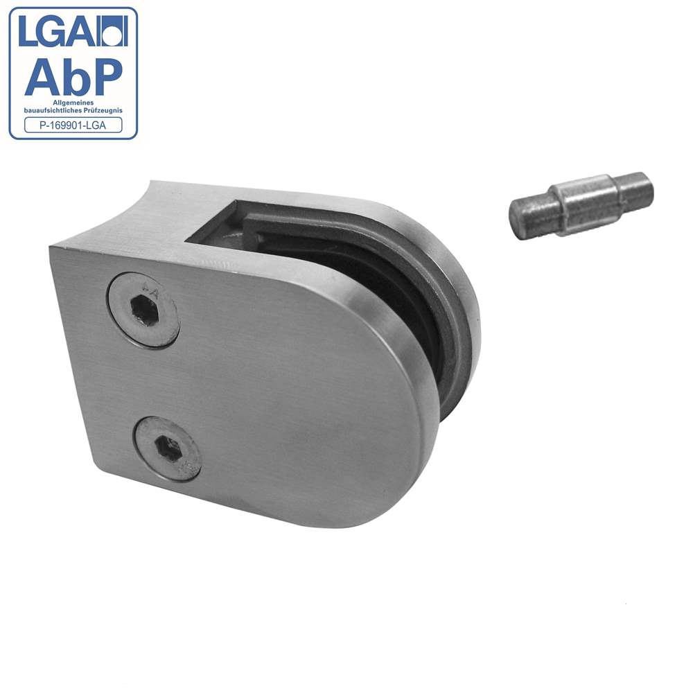 Glass clamp | Dimensions: 50x40x26 mm | Connection 33.7 mm | V2A