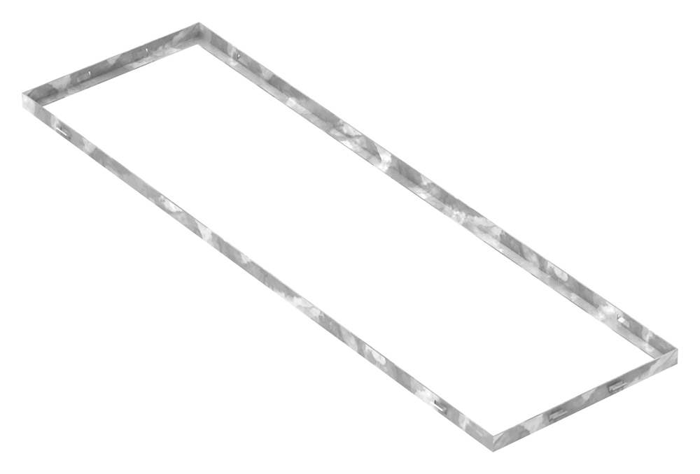 frame | dimensions: 300x1000x23 mm | for grate height 20 mm | made of S235JR (St37-2), strip galvanized