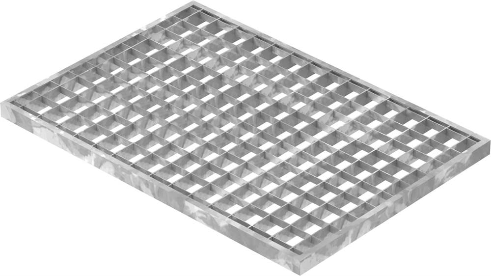 light well grating construction standard grating | dimensions: 340x490x20 mm 30/30 mm | made of S235JR (St37-2), hot-dip galvanized in full bath