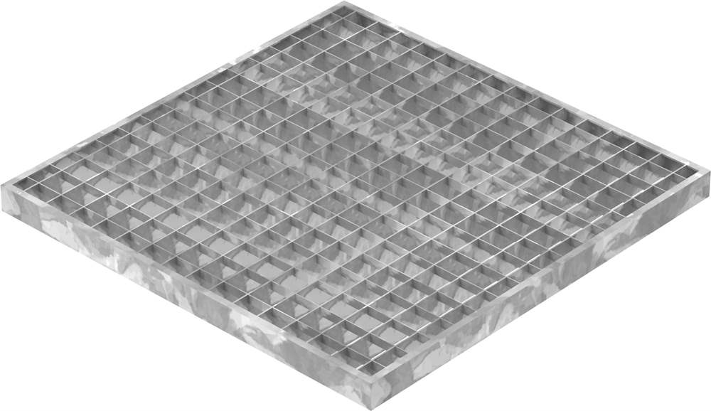 Garage grating | dimensions: 490x490x30 mm 30/30 mm | made of S235JR (St37-2), hot-dip galvanized in a full bath