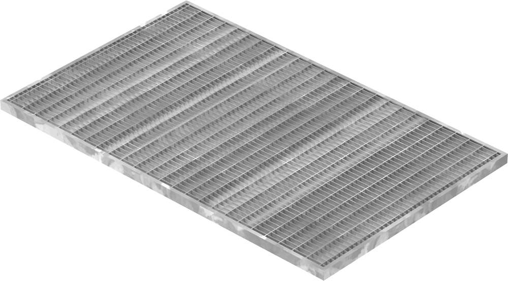 light well grating construction standard grating | dimensions: 490x790x20 mm 30/10 mm | made of S235JR (St37-2), hot-dip galvanized in full bath