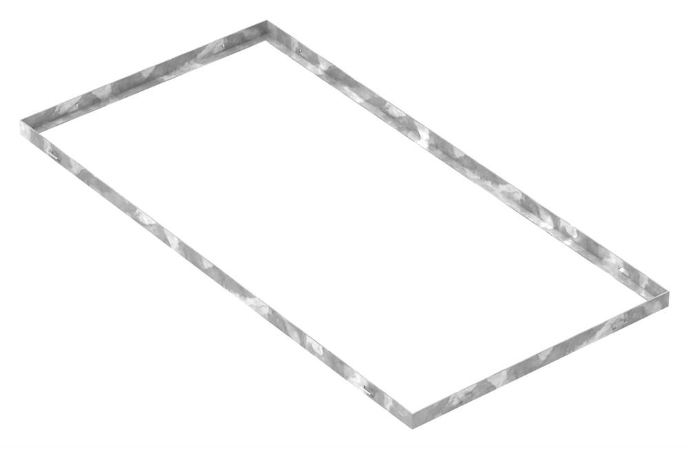 frame | dimensions: 500x1000x28 mm | for grate height 25 mm | made of S235JR (St37-2), strip galvanized
