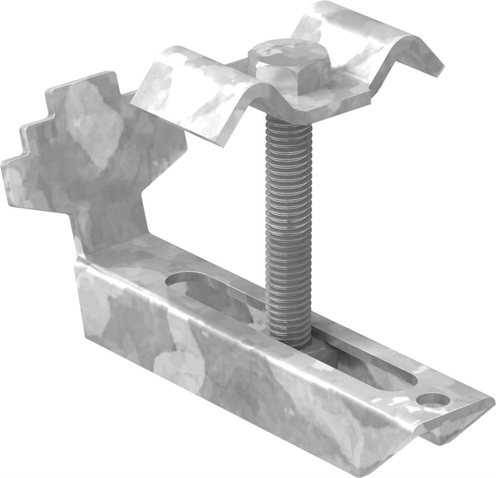 Grating clamp for grating height 40-50 mm | MW 30/20 mm | made of St37, hot-dip galvanized