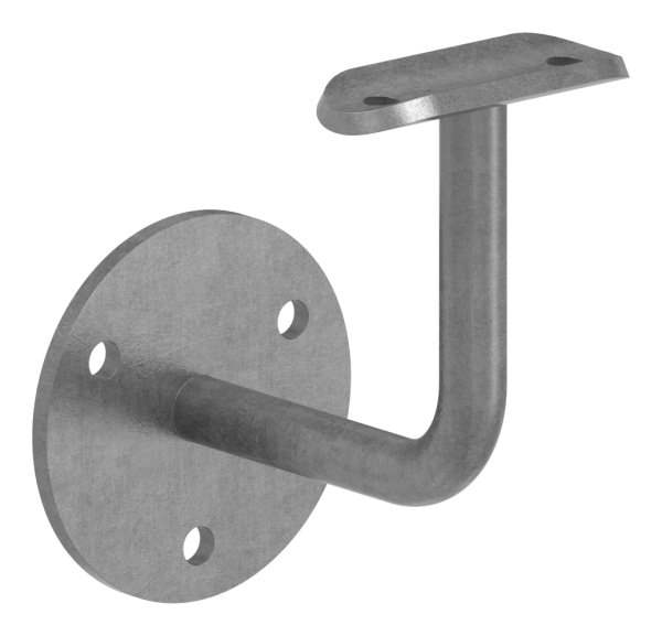 Handrail bracket | with round 70x4 mm | for tube Ø 42.4mm 3 | steel S235JR, raw