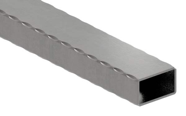 rectangular tube | hammered | dimensions: 50x30x2,5 mm | length: 3000 mm | steel S235JR, raw