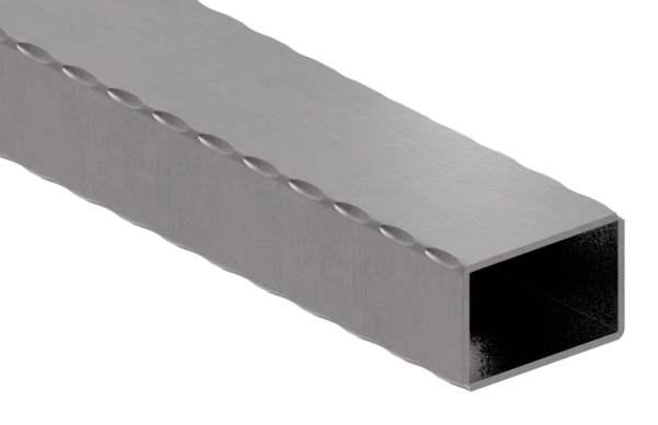 rectangular tube | hammered | dimensions: 60x40x2,5 mm | length: 3000 mm | steel S235JR, raw