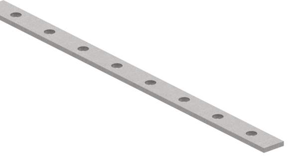 Flat bar | perforated | length: 2000 mm | material 30x6 mm | steel S235JR, raw