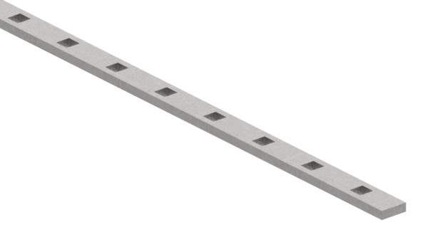Punched rod | Dimensions: 25x8 mm | Length: 2000 mm | Steel S235JR, raw