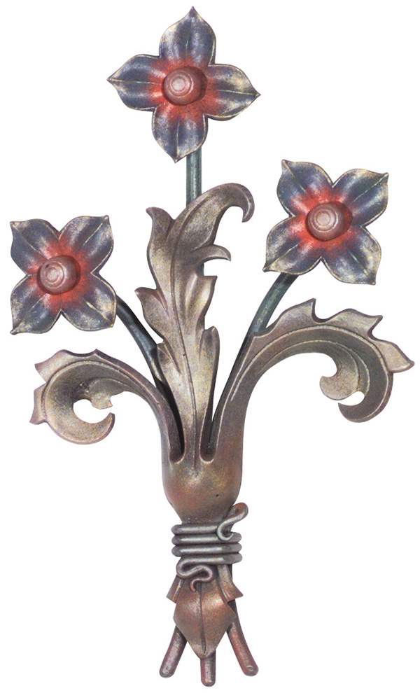Ornamental bouquet | Dimensions: 310x420 mm | Steel S235JR, raw
