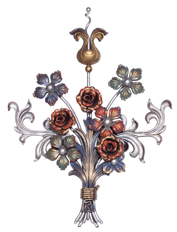 Ornamental bouquet | Dimensions: 400x520 mm | Steel S235JR, raw