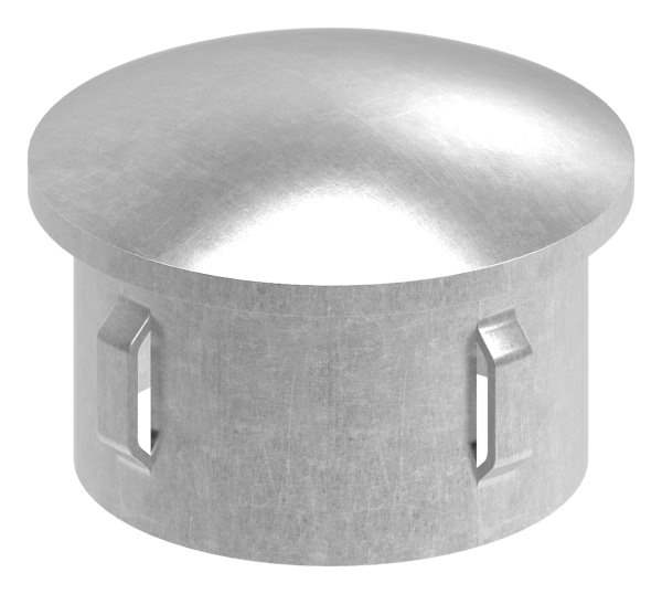 Steel plug | slightly domed | for Ø 48.3x1.8-2.2 mm | Steel S235JR, raw