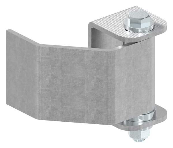 Gate hinge | adjustable | for welding on (large) | steel (raw) S235JR