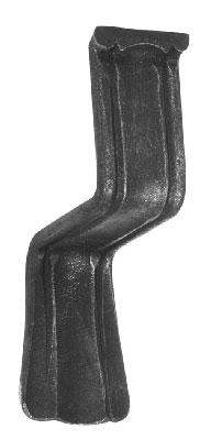 Ornamental bracket | Material: 41x8 mm Height:150mm | Steel (Raw) S235JR