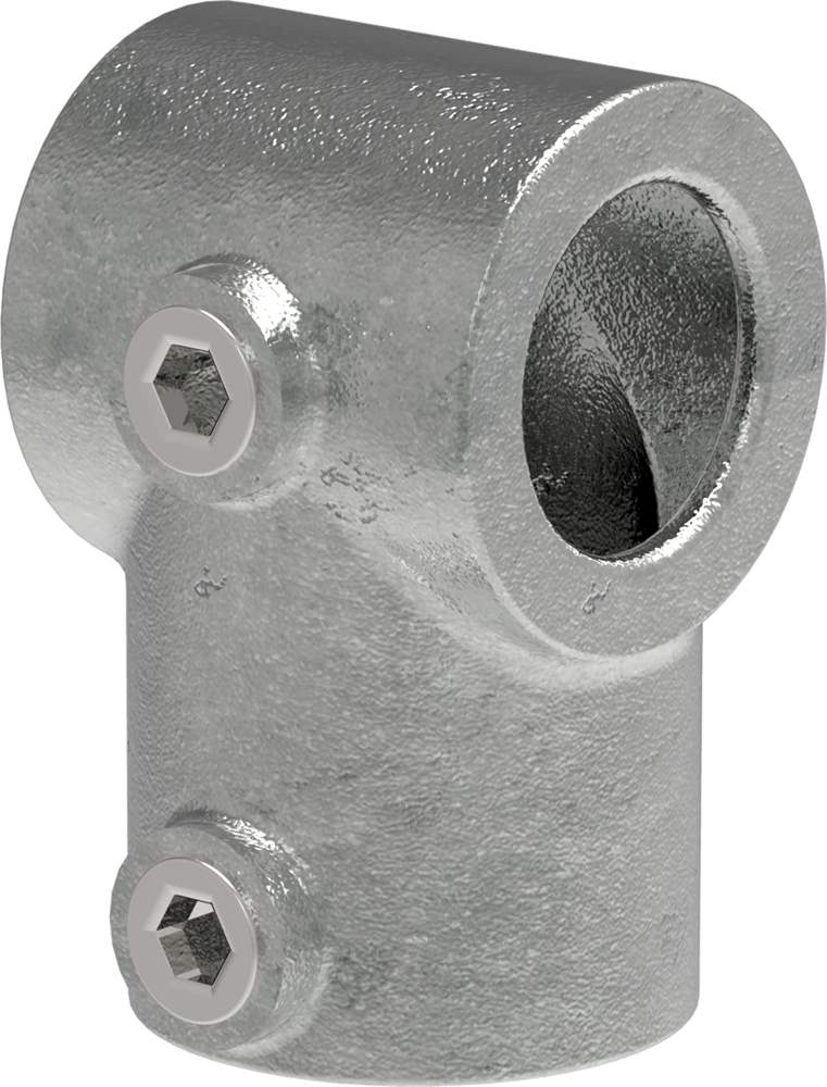 Pipe connector | T-piece short | 101C42/B34 | 42.4 mm; 33.7 mm | 1 1/4; 1 | Malleable cast iron and electrogalvanized