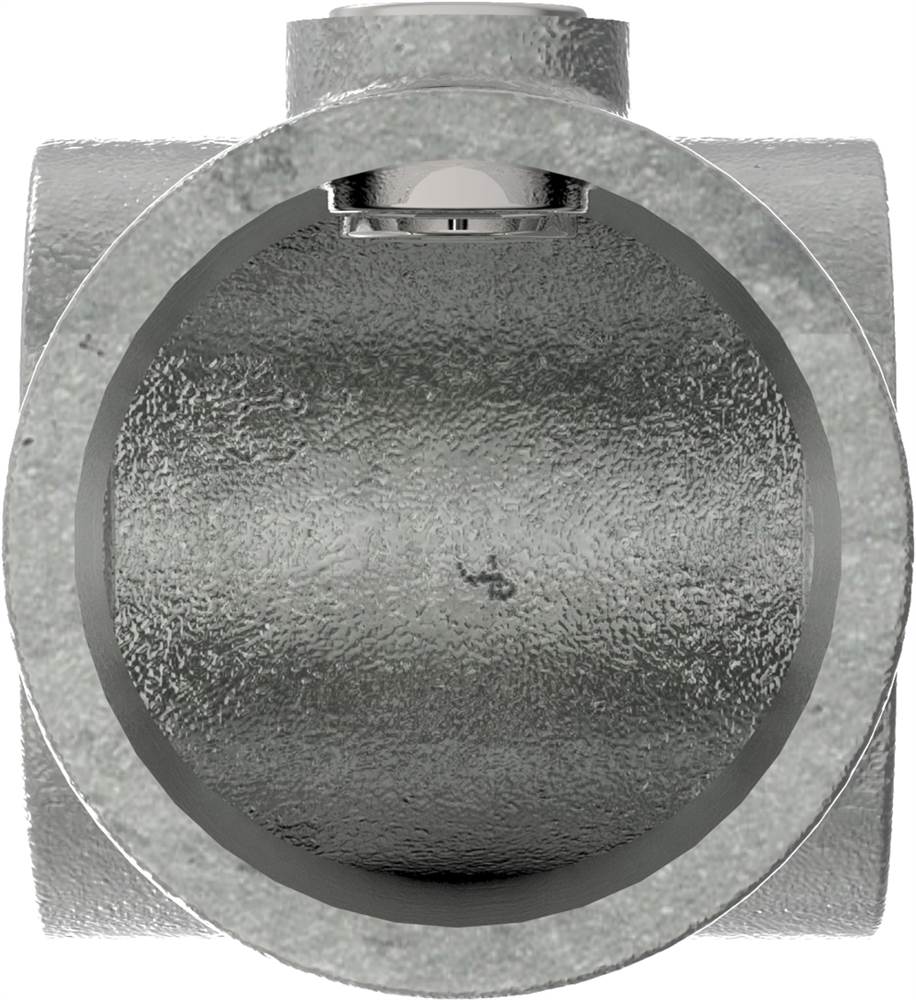 Pipe connector | T-piece short | 101D48 | 48,3 mm | 1 1/2 | Malleable cast iron and electrogalvanized