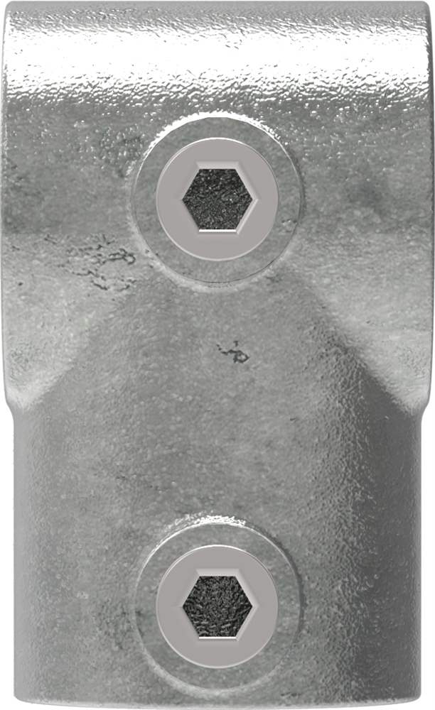 Pipe connector | T-piece short | 101D48/C42 | 48.3 mm; 42.4 mm | 1 1/2; 1 1/4 | Malleable cast iron and electrogalvanized