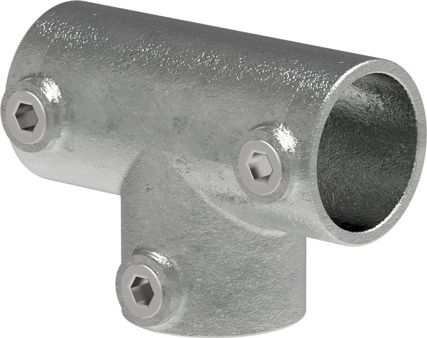 Pipe connector | T-piece long | 104A27 | 26.9 mm | 3/4 | Malleable cast iron and electrogalvanized