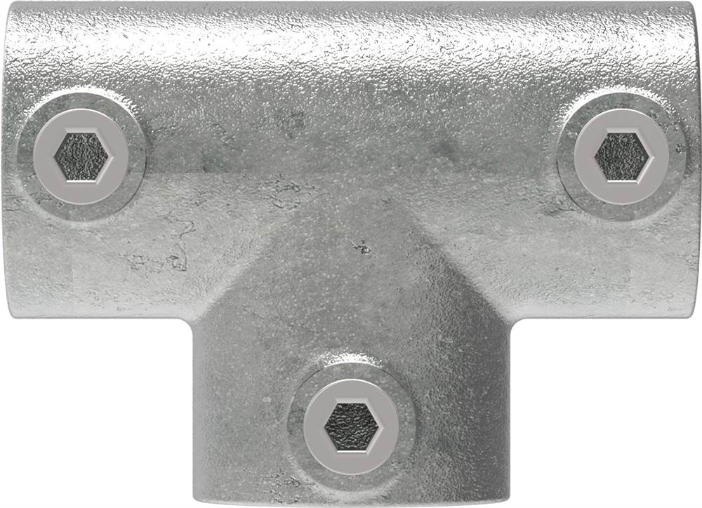 Pipe connector | T-piece long | 104B34 | 33,7 mm | 1 | Malleable cast iron and electrogalvanized