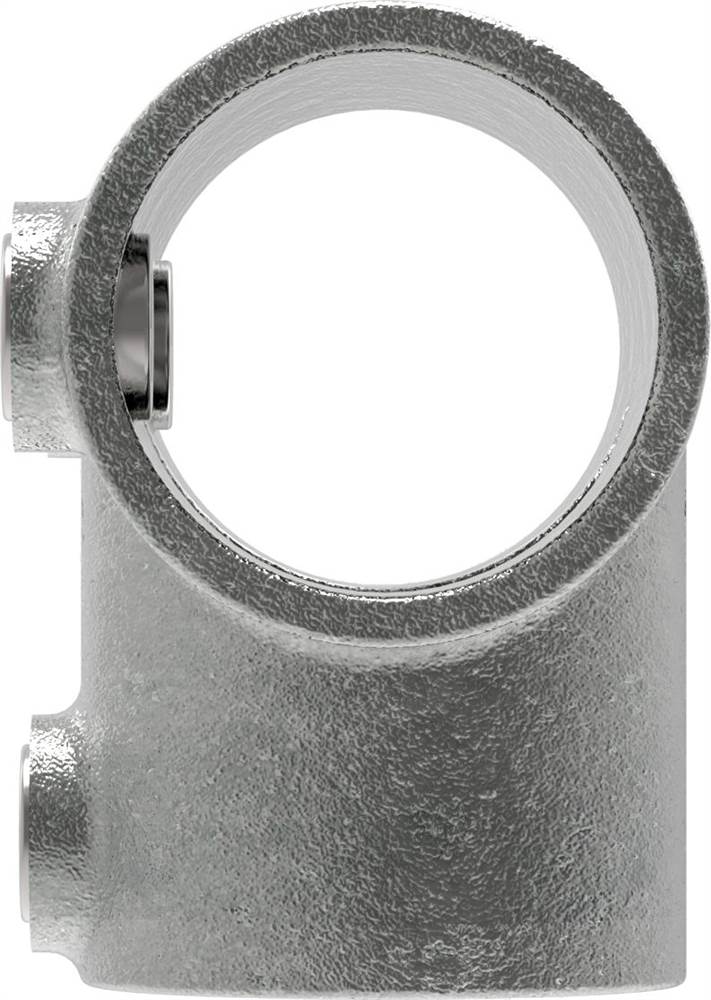 Pipe connector | T-piece long | 104D48 | 48.3 mm | 1 1/2 | Malleable cast iron and electrogalvanized