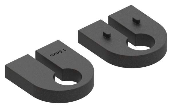 1 pair of rubbers | for 1.5 mm sheet metal | glass clamp 40x28x17.4 mm