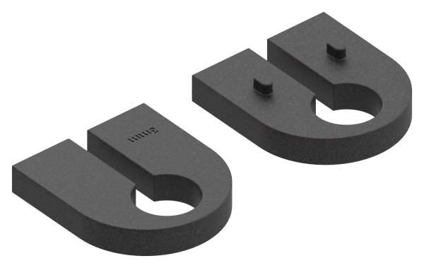 1 pair of rubbers | for 3 mm sheet metal | glass clamp 40x28x17,4 mm