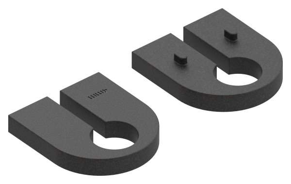 1 pair of rubbers | for 4 mm sheet metal | glass clamp 40x28x17,4 mm