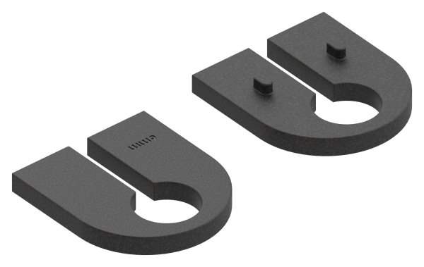1 pair of rubbers | for 6.0 mm glass ESG | glass clamp 40x28x17.4 mm