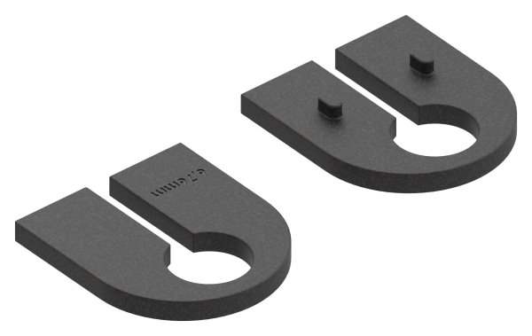1 pair of rubbers | for 6.76 mm glass VSG | glass clamp 40x28x17.4 mm