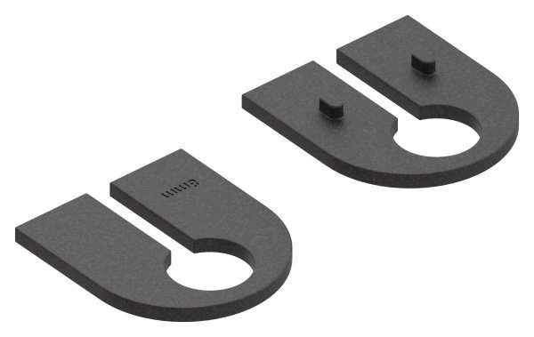 1 pair of rubbers | for 8.0 mm glass ESG | glass clamp 40x28x17.4 mm