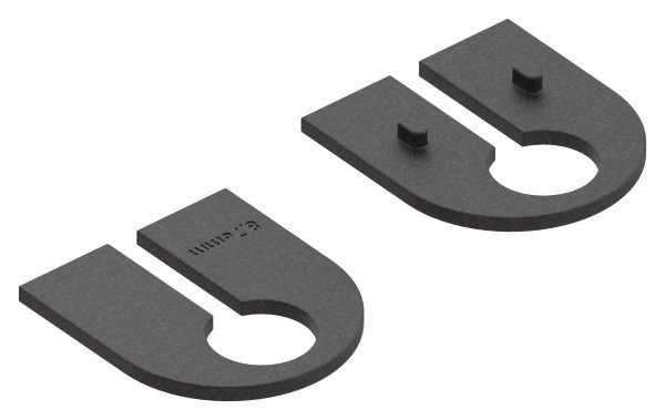1 pair of rubbers | for 8.76 mm glass VSG | glass clamp 40x28x17.4 mm