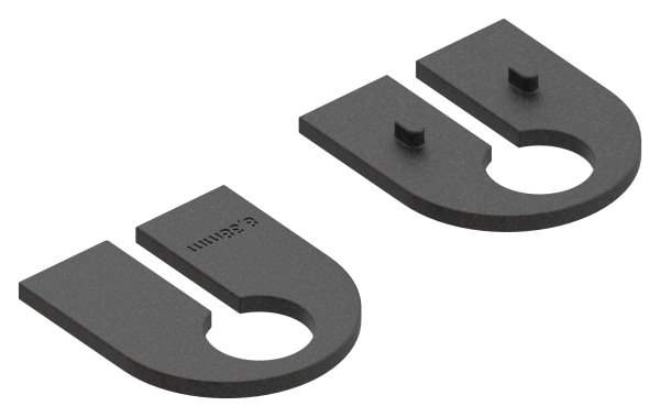 1 pair of rubbers | for 8.38 mm glass VSG | glass clamp 40x28x17.4 mm