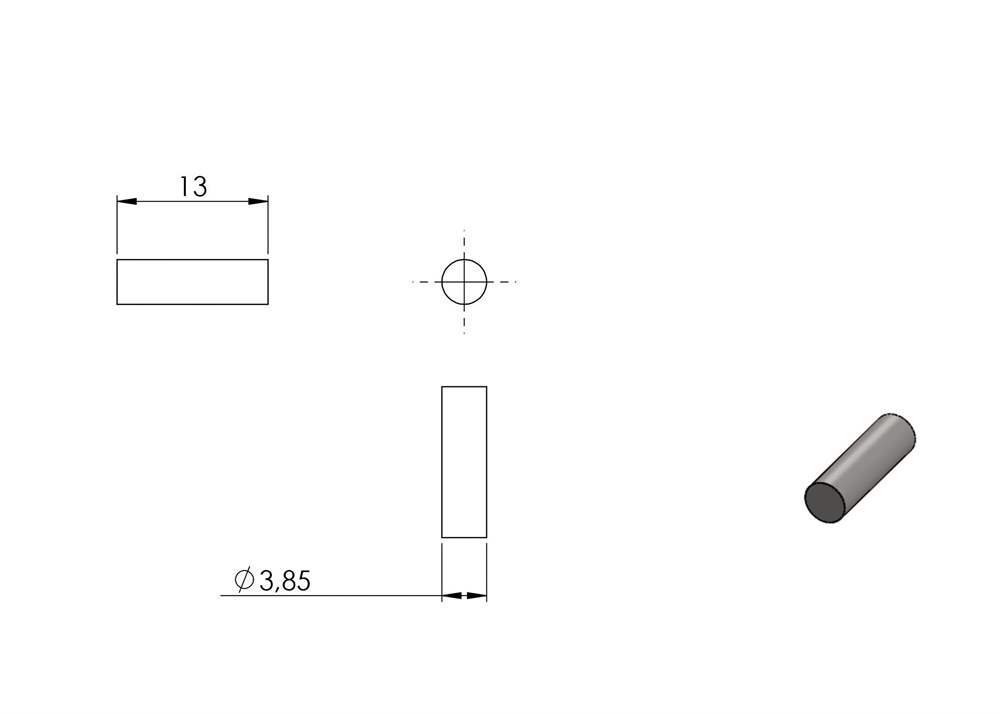 Glass clamp | Dimensions: 40x28x17.4 mm | Connection flat up to Ø 42.4 mm