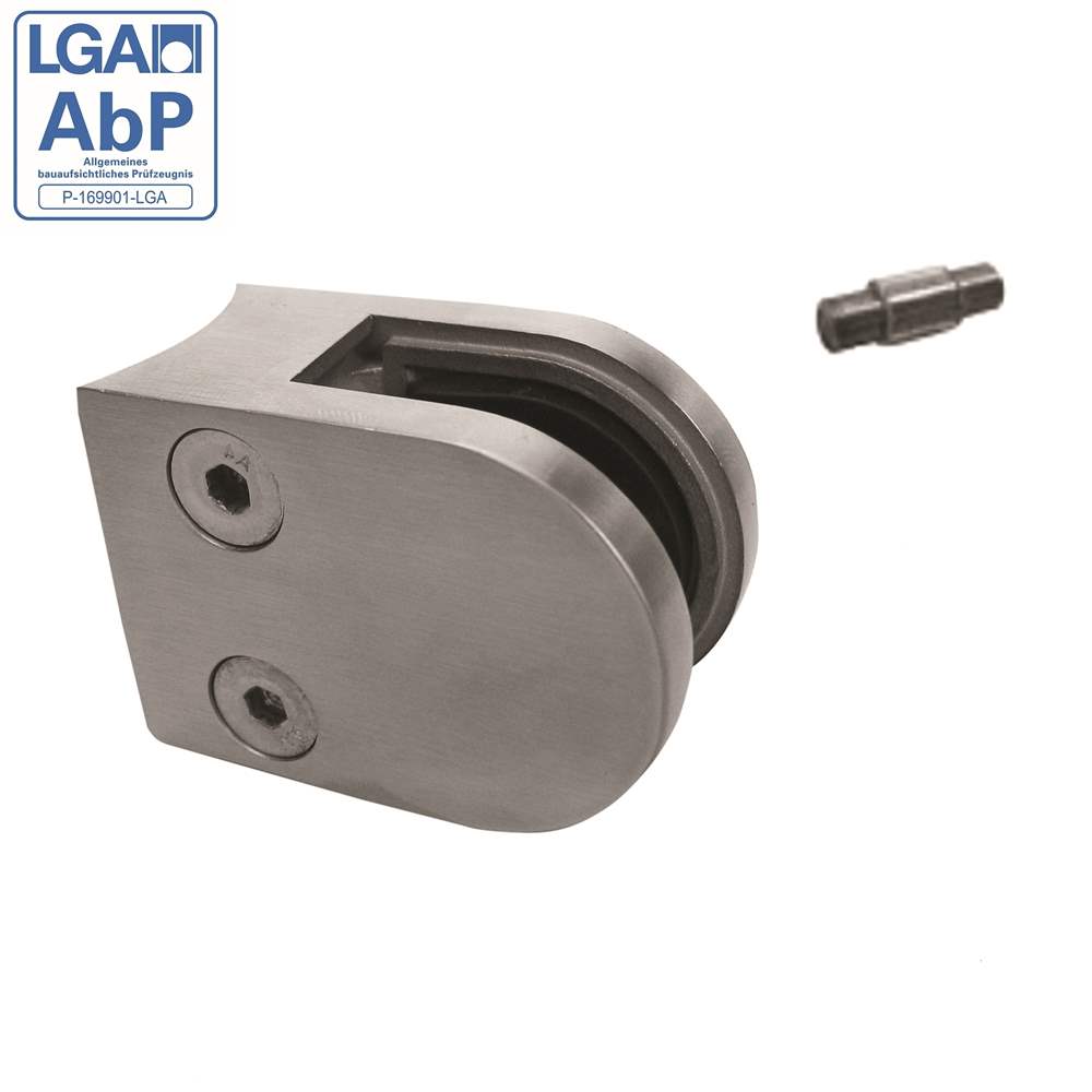 Glass clamp | Dimensions: 50x40x26 mm | Connection 42.4 mm | Zinc