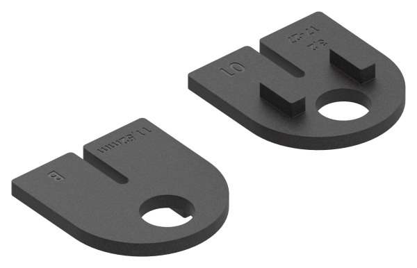 1 pair of rubbers to glass clamp 63x45x30 mm AbZ for 11.52 mm glass VSG