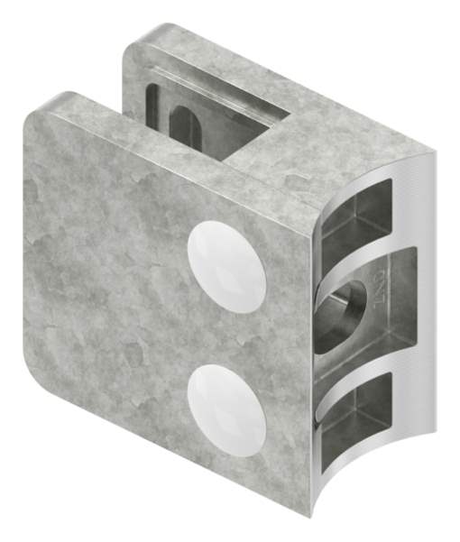 Glass clamp 45x45x27 mm for connection Ø 42.4 mm zinc