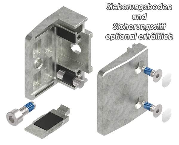 Glass clamp 55x65x37,5 mm AbZ for connection flat zinc